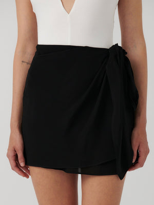 Adalee Wrap Skirt - Black - EFFIE KATS
