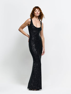 Colson Gown - Black Sequin - EFFIE KATS