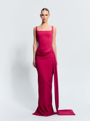 Merle Gown - Raspberry - EFFIE KATS
