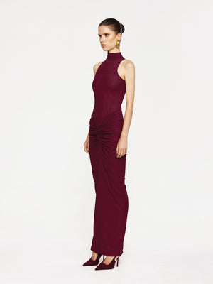 Pilar Mesh Skirt - Wine - EFFIE KATS