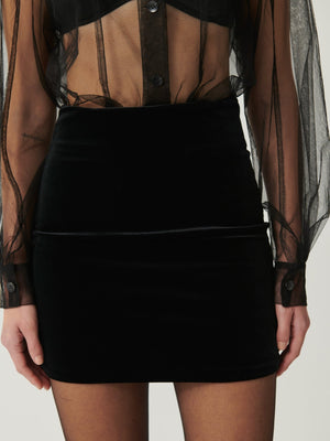 Savina Mini Skirt - Black - EFFIE KATS