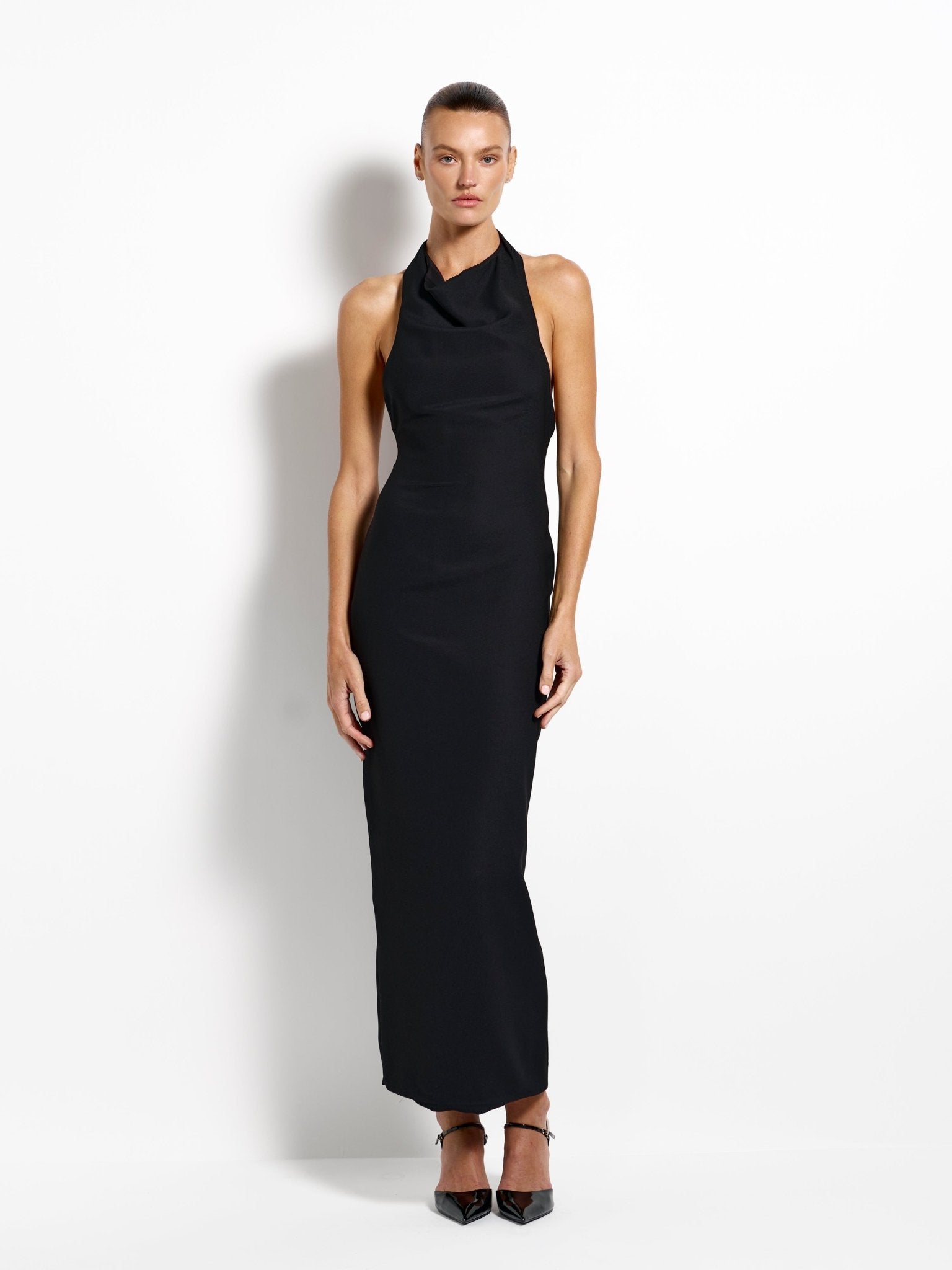 Black Atlas Gown