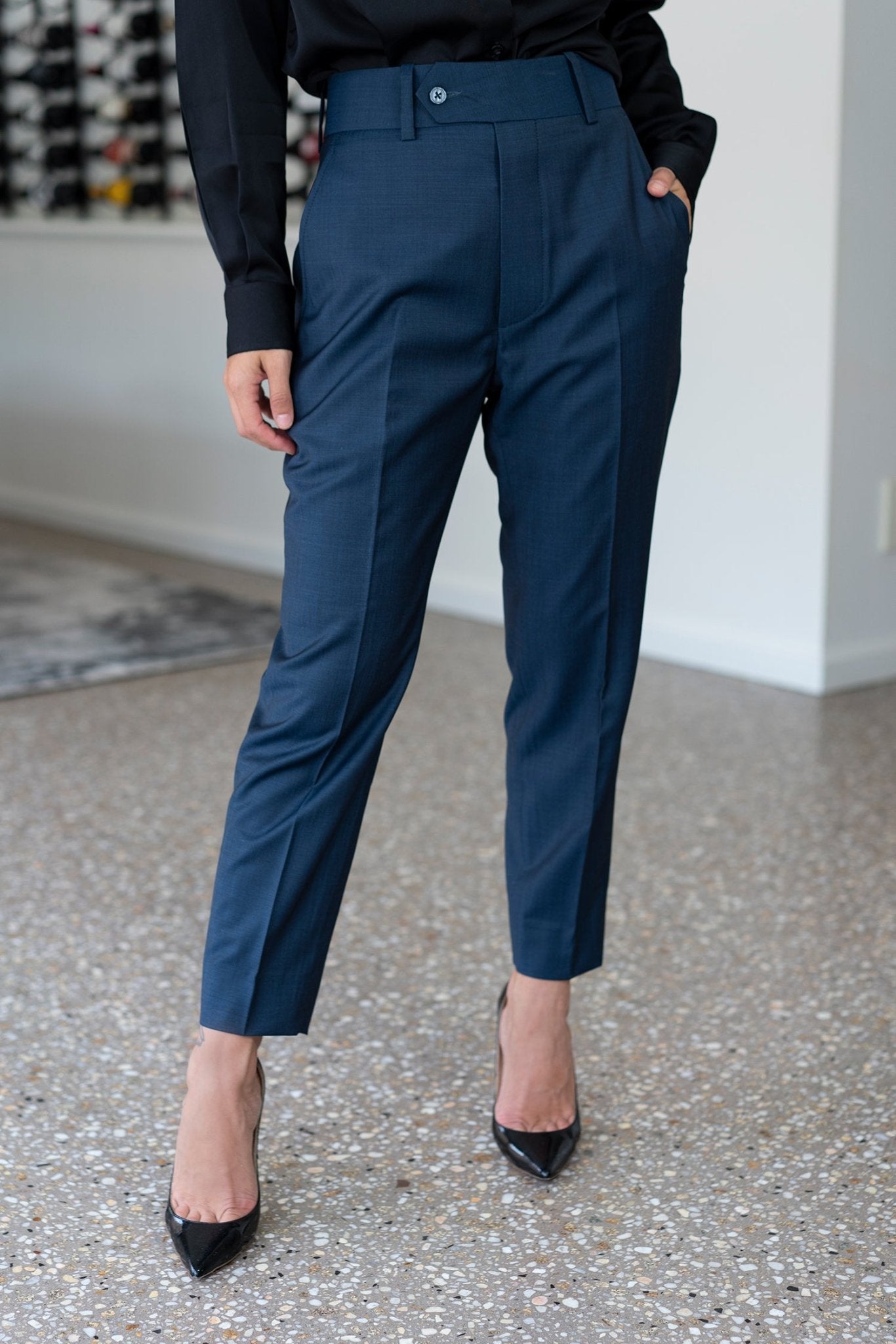 The Boyfriend Pant - Navy - EFFIE KATS