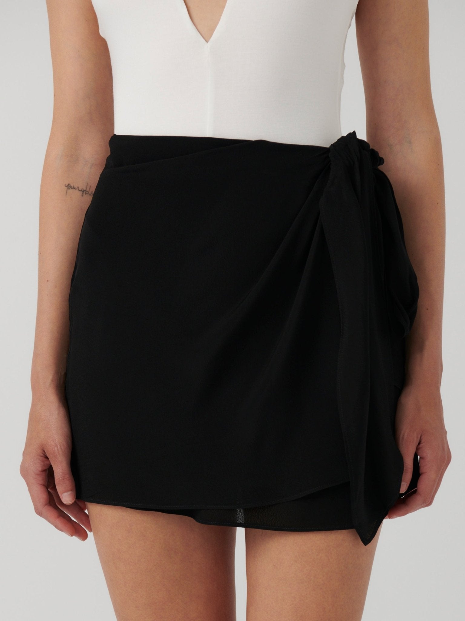 Adalee Wrap Skirt - Black - EFFIE KATS