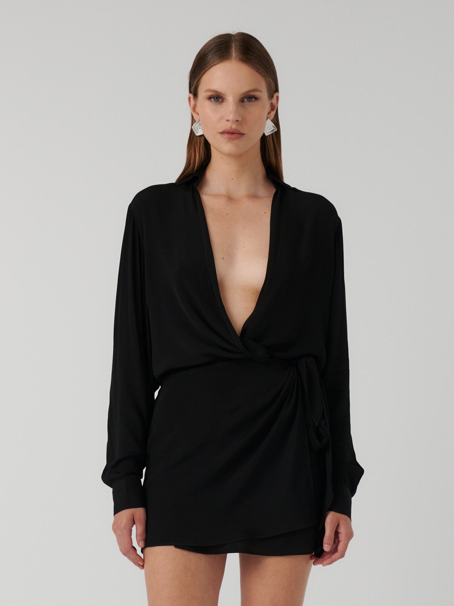 Adalee Wrap Skirt - Black - EFFIE KATS