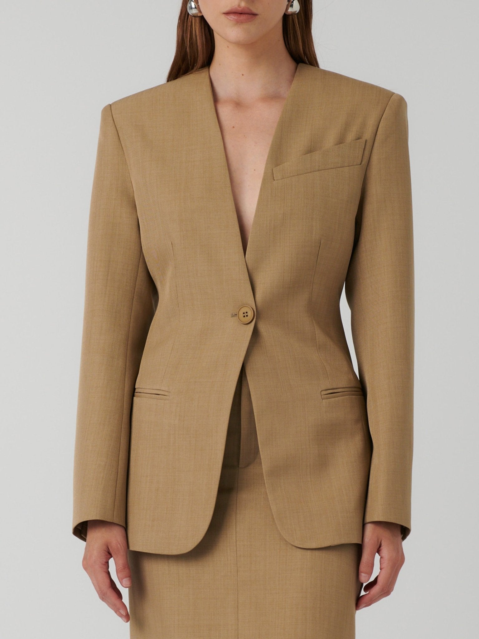 ARLETA JACKET - TAUPE - EFFIE KATS