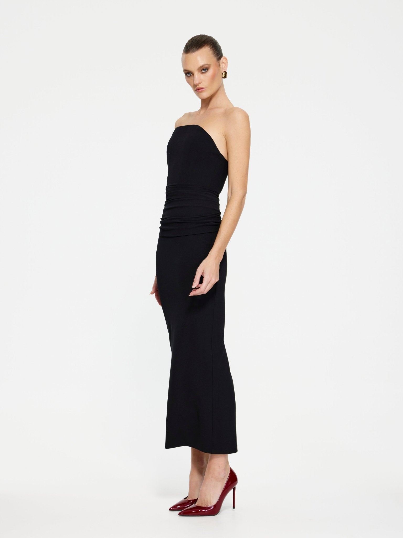 Astor Midi Dress - Black - EFFIE KATS