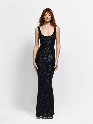 Colson Gown - Black Sequin - EFFIE KATS