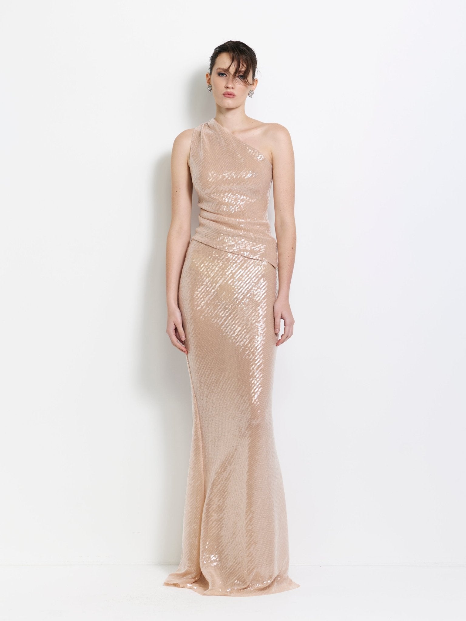 Harley Skirt - Blush Sequin - EFFIE KATS