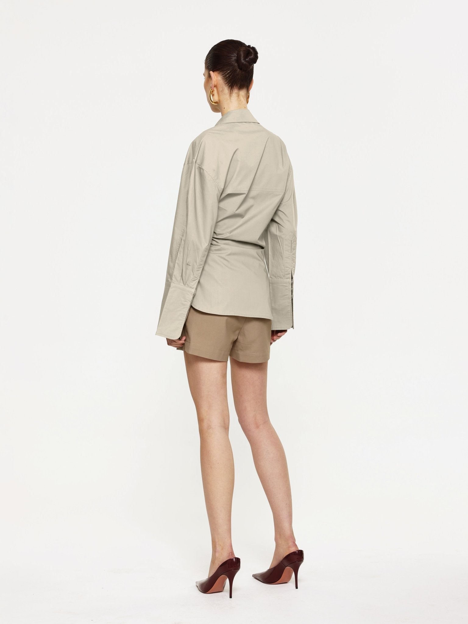 KALISHA SHIRT - STONE - EFFIE KATS