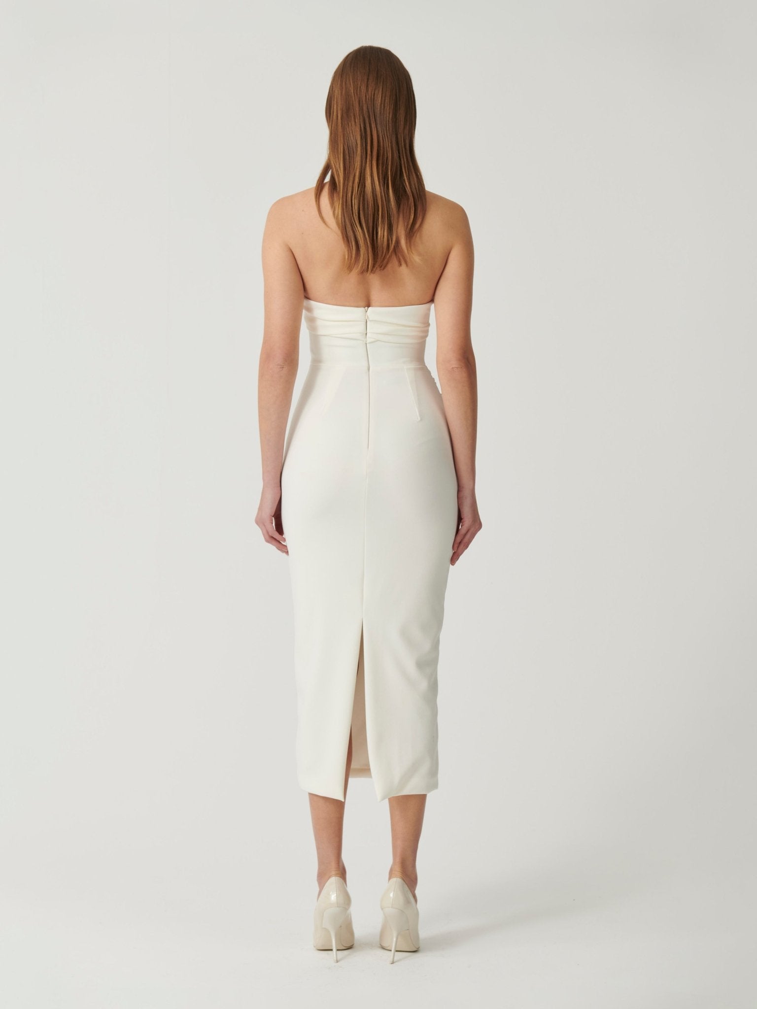 Lelia Midi Dress - Ivory - EFFIE KATS