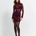 Lucca Bodysuit - Wine Lace - EFFIE KATS