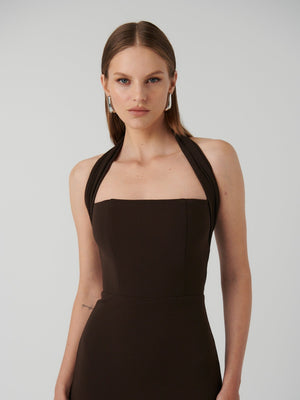 Meline Midi Dress - Coffee - EFFIE KATS