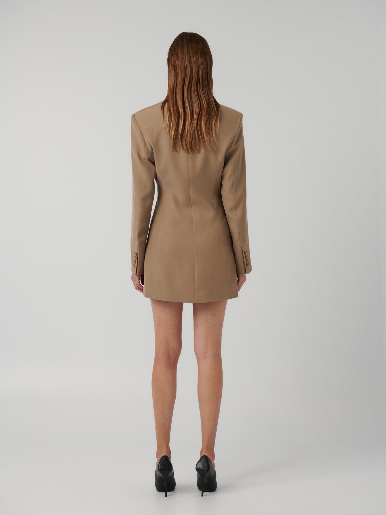 NERIAH BLAZER DRESS - TAUPE - EFFIE KATS