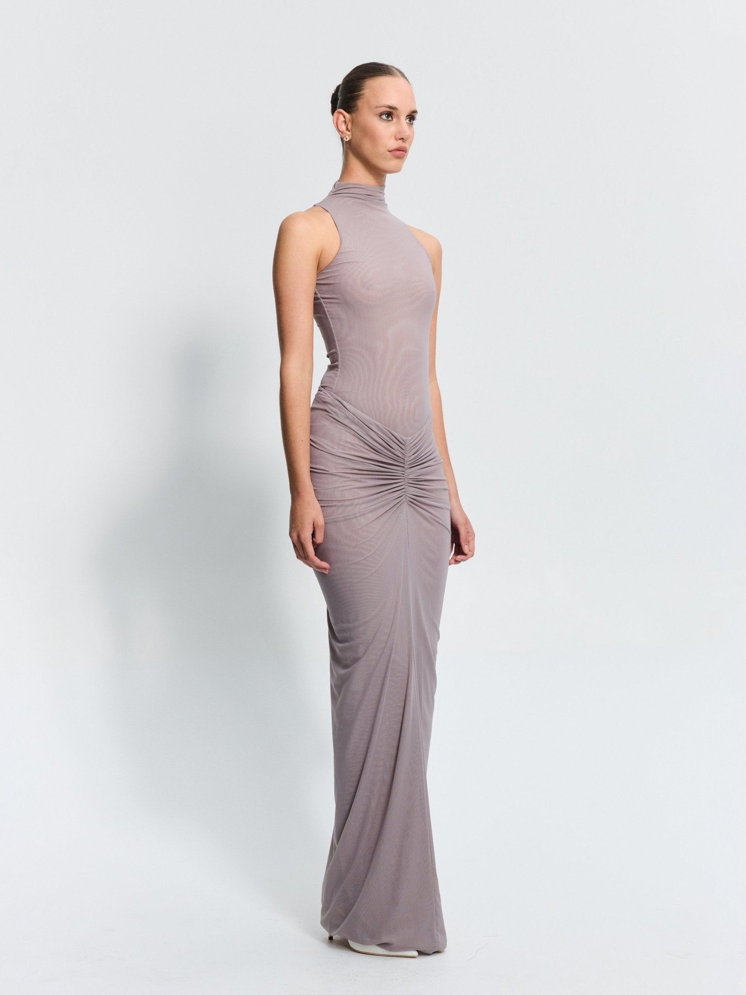 Pilar Mesh Skirt - Mushroom - EFFIE KATS