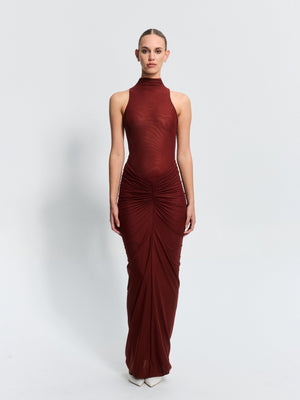 Pilar Mesh Skirt - Rust - EFFIE KATS