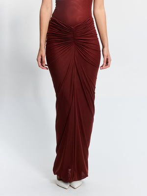 Pilar Mesh Skirt - Rust - EFFIE KATS