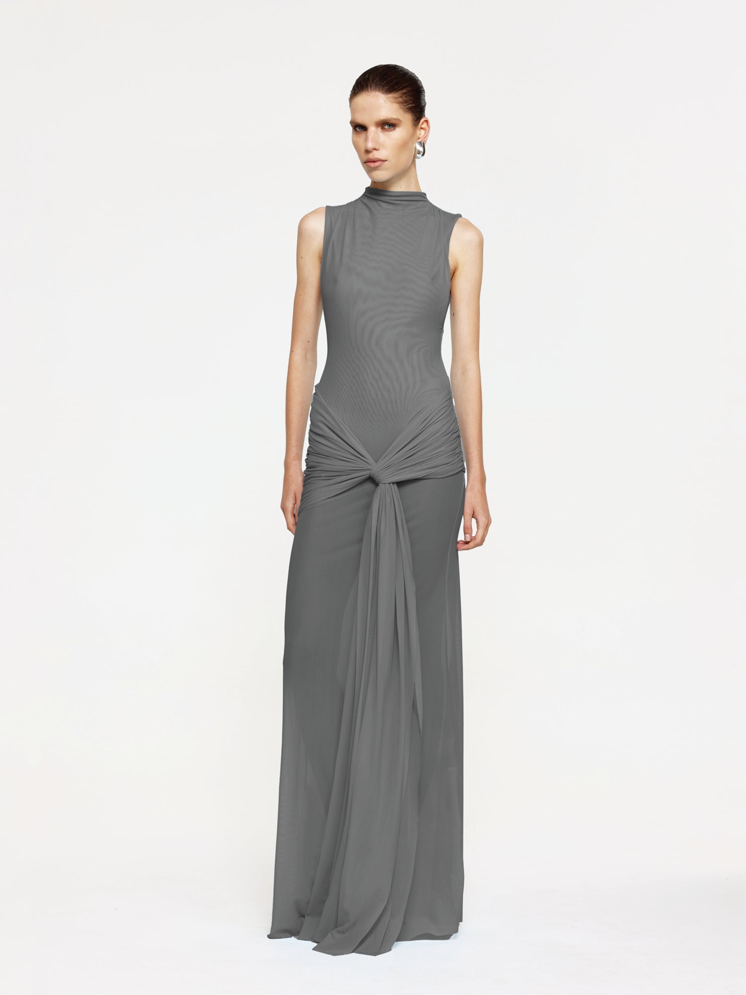 Roza Maxi Dress - Grey - EFFIE KATS