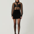 Savina Mini Skirt - Black - EFFIE KATS