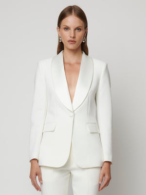 Tuxedo Blazer - Off-White - EFFIE KATS