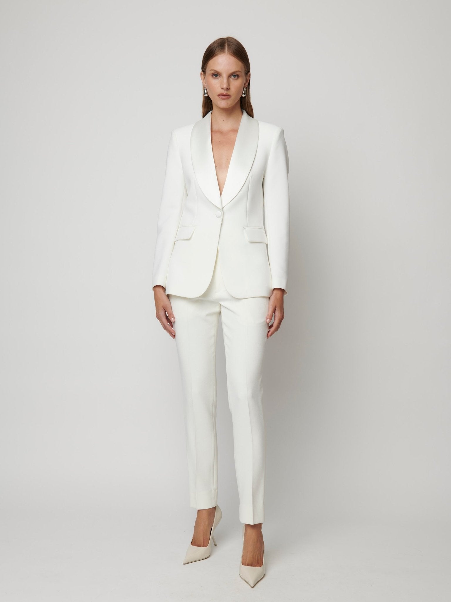 Tuxedo Blazer - Off-White - EFFIE KATS