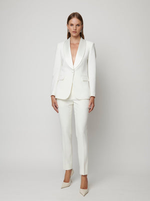 Tuxedo Blazer - Off-White - EFFIE KATS
